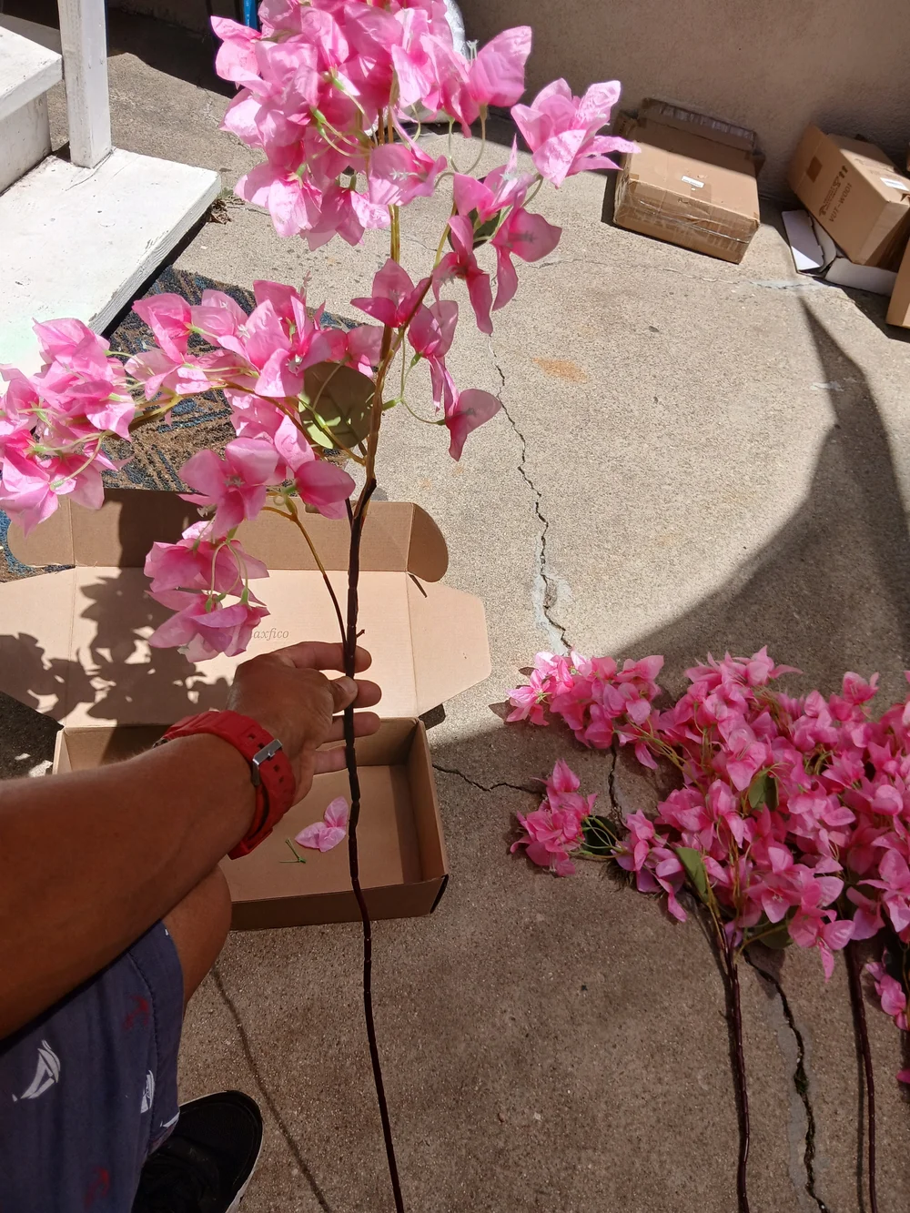 Bright Pink Faux Bougainvillea Stem - Home Accents